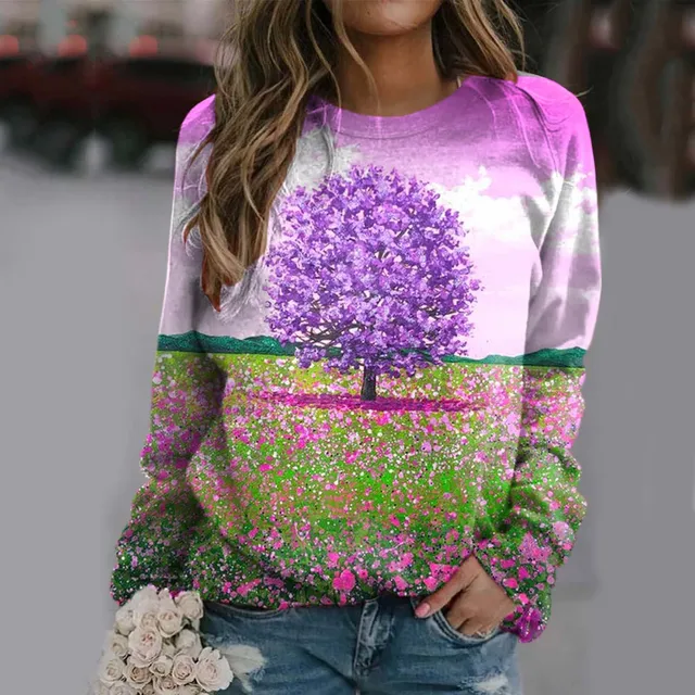 Floral Oil Painting Sweatshirt Sunflower Hoodie