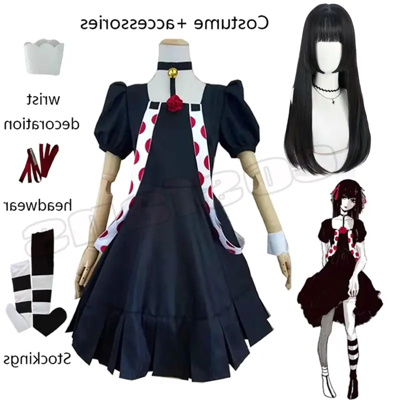

Anime Tokyo Ghoul JUZO SUZUYA / REI Cosplay Costumes Women Black Fancy Dress Uniform Stockings Chrismas Halloween Carnival Suits