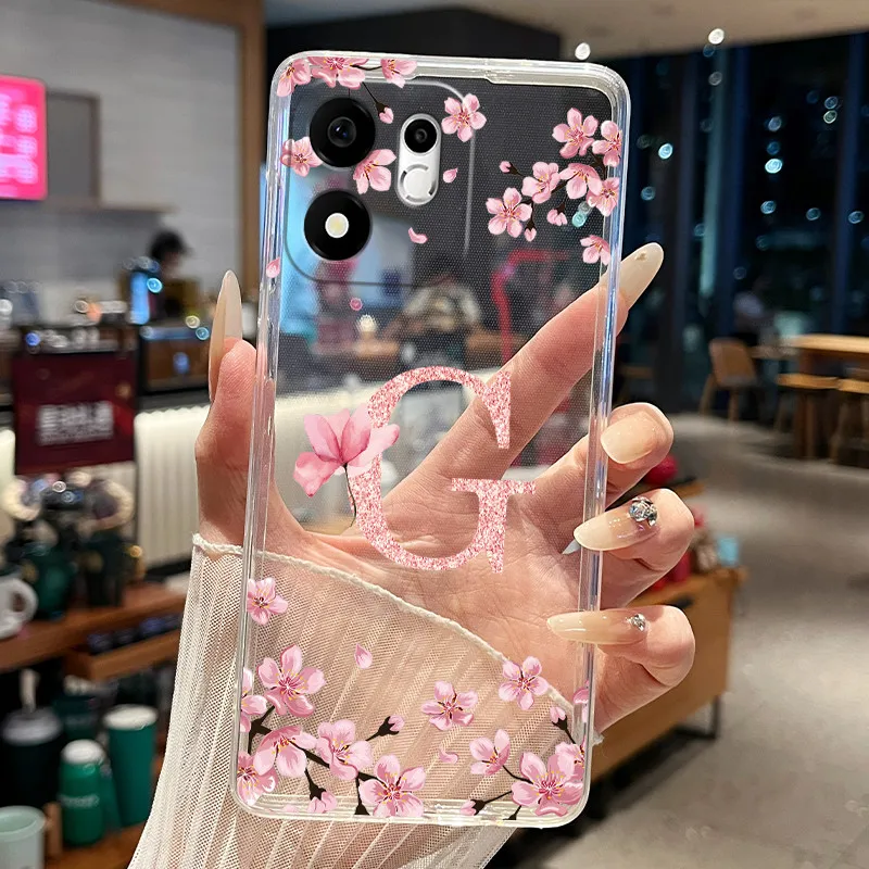 Floral Transparent Slim Silicone Phone Case