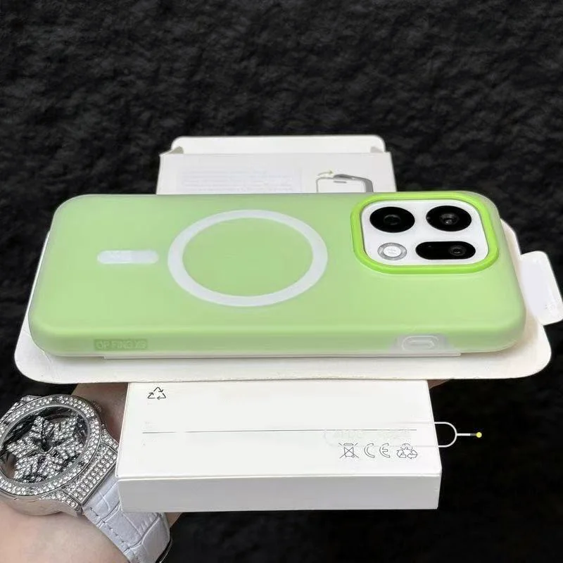 Luxury Candy 2-in-1 Matte Magnetic Magsafe-Compatible Wireless Charging Clear Soft Cover Case