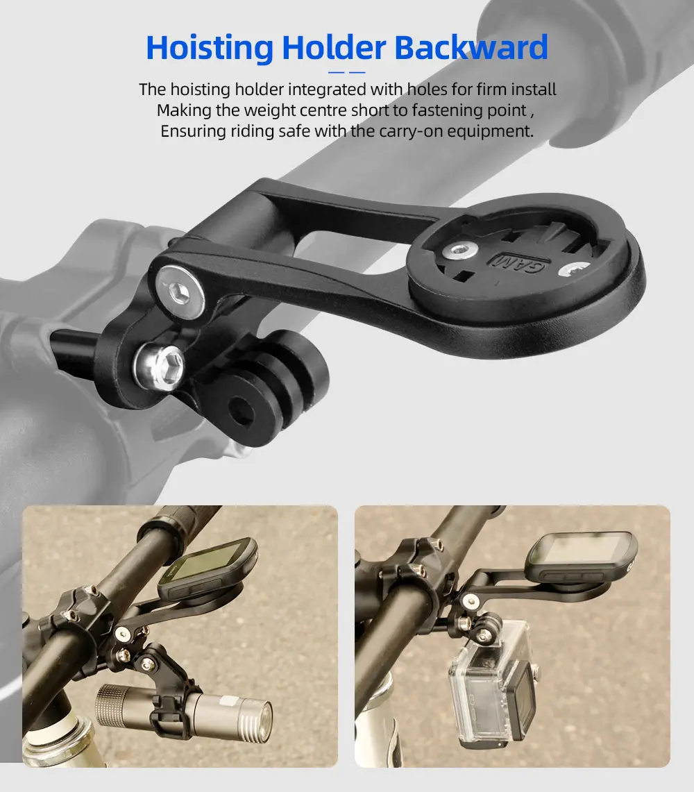 Deemount Fahrradcomputerständer für Garmin/Bryton/CATEYE MTB Rennrad Vorbau Front Ends Scheinwerfer Durchmesser. 20–30 mm Taschenlampenhalterung – Detail 8