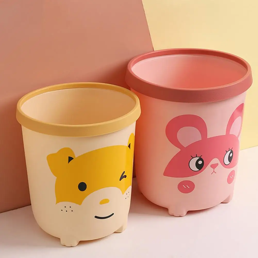 Kawaii Mini Trash Can Desktop Garbage Bin Home Office Rubbish Bin Cartoon  Cute Waste Dustbin Household Kids Room Decoration