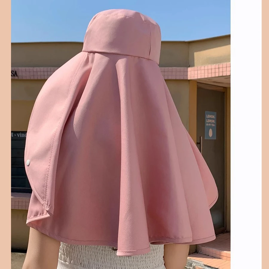 1pc Stylish Wide Brim Shawl Sun Hat-UV Shield Protection for Elegant Summer Style-Perfect for Travel&Beach,Lightweight&Versatile