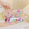 Women Girls Cute Transparent Clear PVC Watermelon Strawberry Fruits Lips Full Printed Summer Cosmetic Makeup Bag Cosmetic Zipper 4
