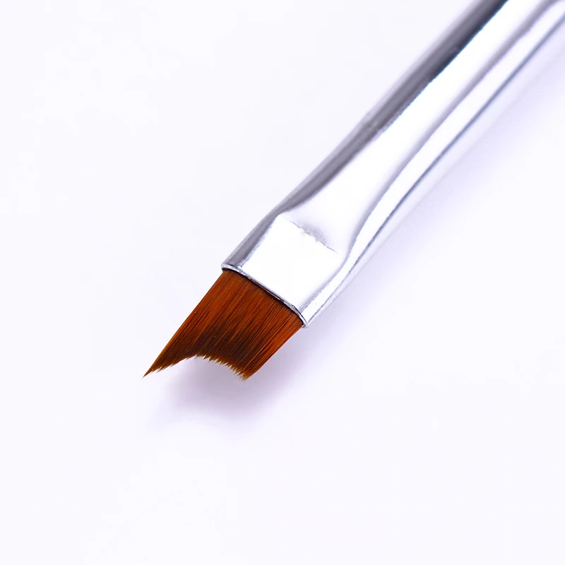 Nail Art Pens Nail Art Brushes Nail Brushes Nail Art Tools French Tip Nail Brush Silver Black Handle Half Moon Shape Acrylic Painting Drawing Pen