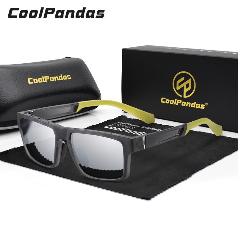 

CoolPandas Sports Men's Sunglasses Coating Lens Polarized TR90 Ultralight Frame Outdoor Driving Riding Glasses Goggles Eyewear