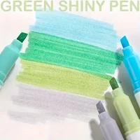 12pcs Glitter Shiny Highlighter Marker pens, colorful Painted Stationery School Supplies, Glitter, Fluorescent & Colored Markers 2