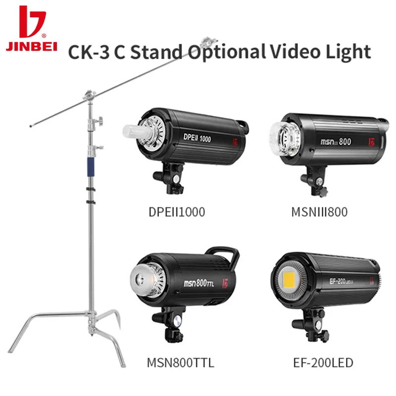 JINBEI CK-3 Foldable Light Stand Tripod Magic Leg Photography C-Stand For Spot Light,Softbox,Photo Studio