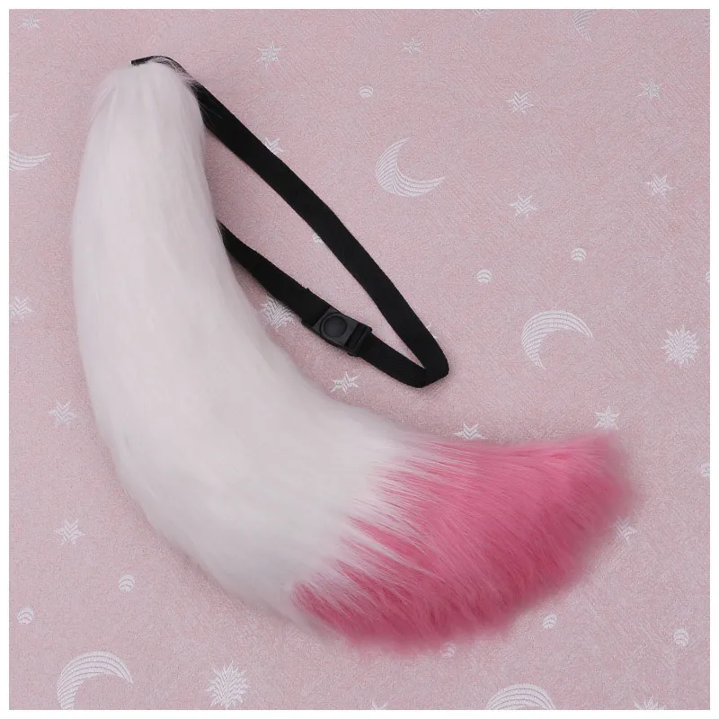 Adjustable Belt Fox Tail Kawaii Wolf Dog Tail Cosplay Accessories Party 70cm Furry Cosplay Costume Props Girl Faux Fur