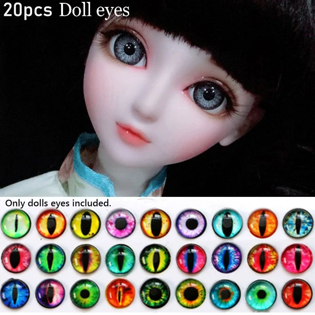 Safty Plastic Doll Eyes for DIY Crafts Glass Eyes with Eyelashes Plush Toys  Making Parts Doll Eyeballs Accessories - AliExpress