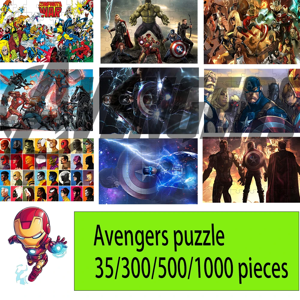 The Avengers jigsaw puzzle 108/300/500/1000 pieces wooden onePiece Puzzles for Adults childrenEducational Toys Gifts