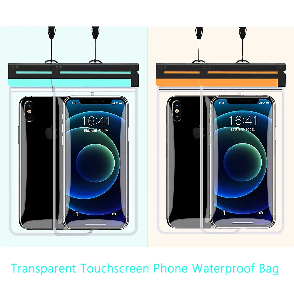 Universal IPX8 Waterproof Phone Pouch - TPU Touch Screen Case for Diving, Swimming, and Beach Use