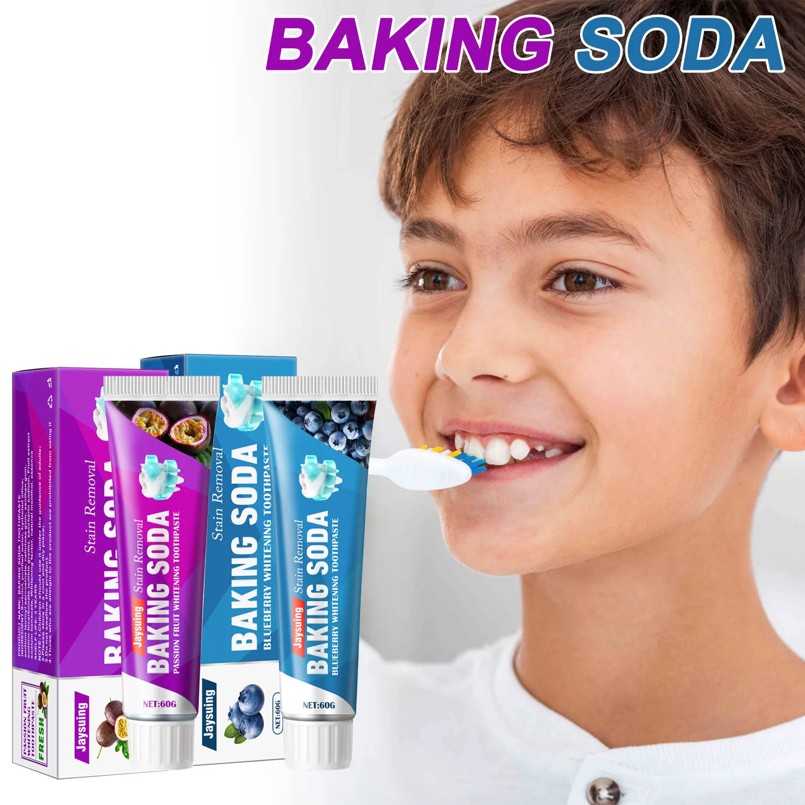 Jaysuing Fruit Toothpaste Whitening Teeth Cleansing Teeth Stains