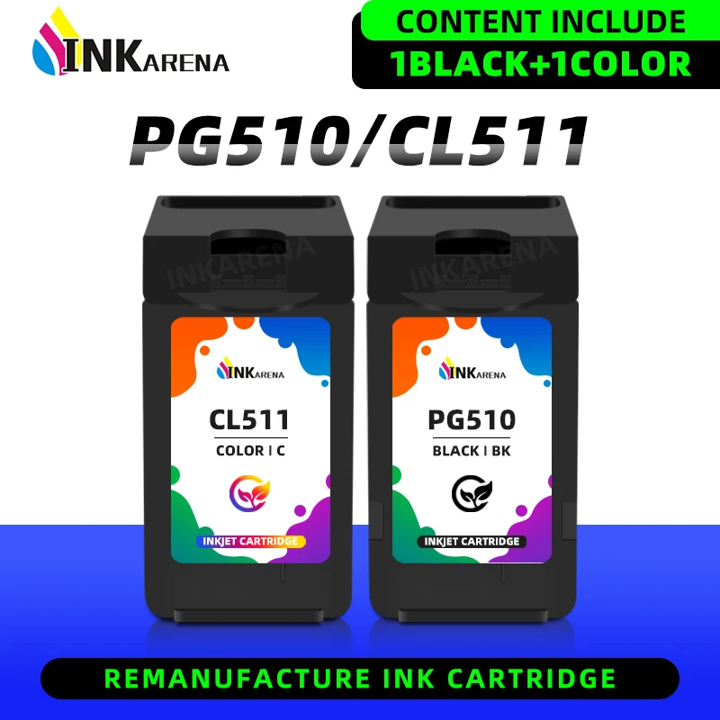 Inkarena Pg510 Cl511 Sostituzione Cartuccia Per Canon Pg 510 Cl 511 Pg-510 Cartuccia D'Inchiostro Per Pixma Ip2700 Mp240 Mp250 Mp260 Mp280
