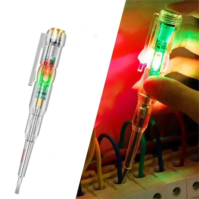 Electric Tester Pen Double Light Sensor Beep Alarm Broken Zero Fire Wire Detection
