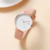 fashion simple pu leather women quartz casual watch 3