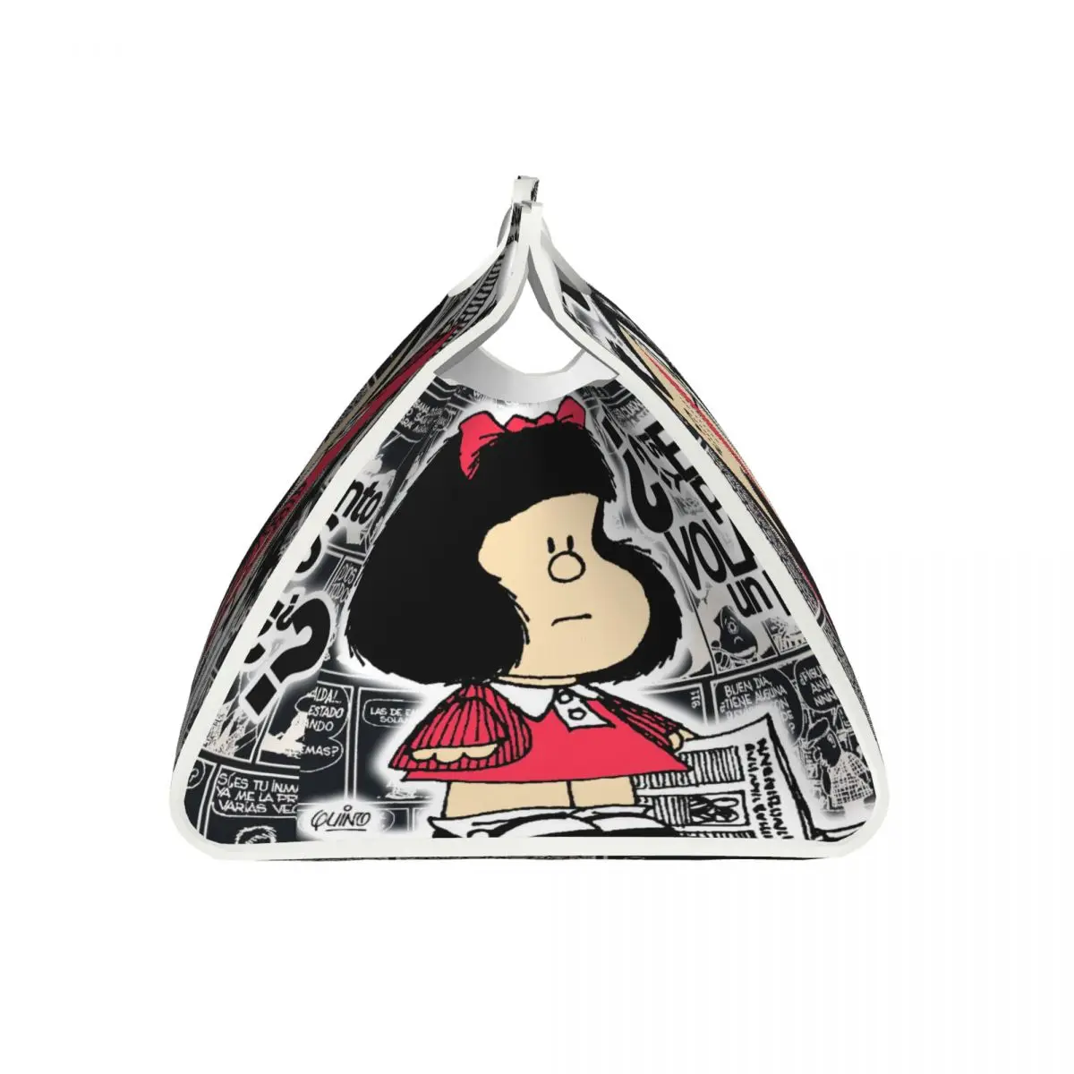 Custom Vintage Quino Comic Mafalda Facial Tissue Box Cover Rectangular Cartoon Mang PU Leather Tissue Box Holder for Car Toilet 3