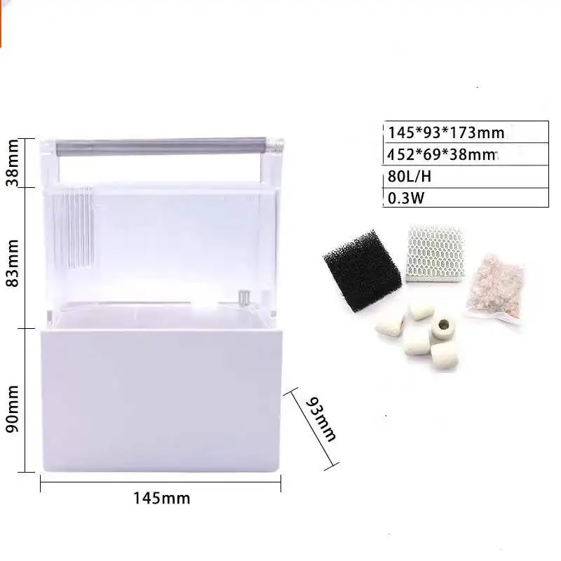 Aquarium small fish tank office desktop goldfish fish tank freshwater version saltwater version aquarium accessories5V