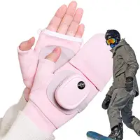 Heated Gloves For Men Men Women USB Fingerless Winter Heated Gloves USB Hand Warmer Gloves For Typing Cycling Skiing With 3 1