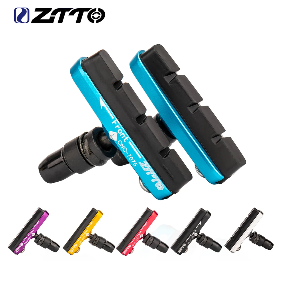 ZTTO Folding Bike Brake Pads, Wear Resistant Rubber Shoes Bicycle V Brake Shoes Pads Aluminum Alloy For BMX 14 16 18 20 Inch Rims