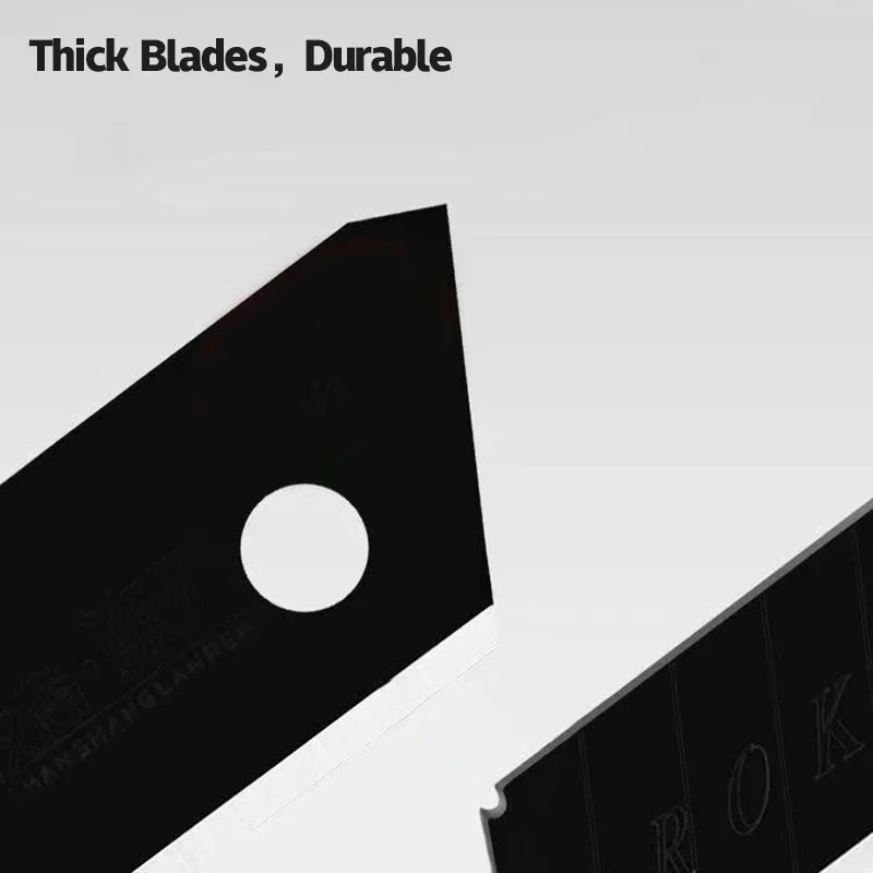 Utility Knife Carbon Steel Replace Utility Knife Blade 100mm*18mm Thick Black DIY Tool Carving Blades For Student Office Stationery