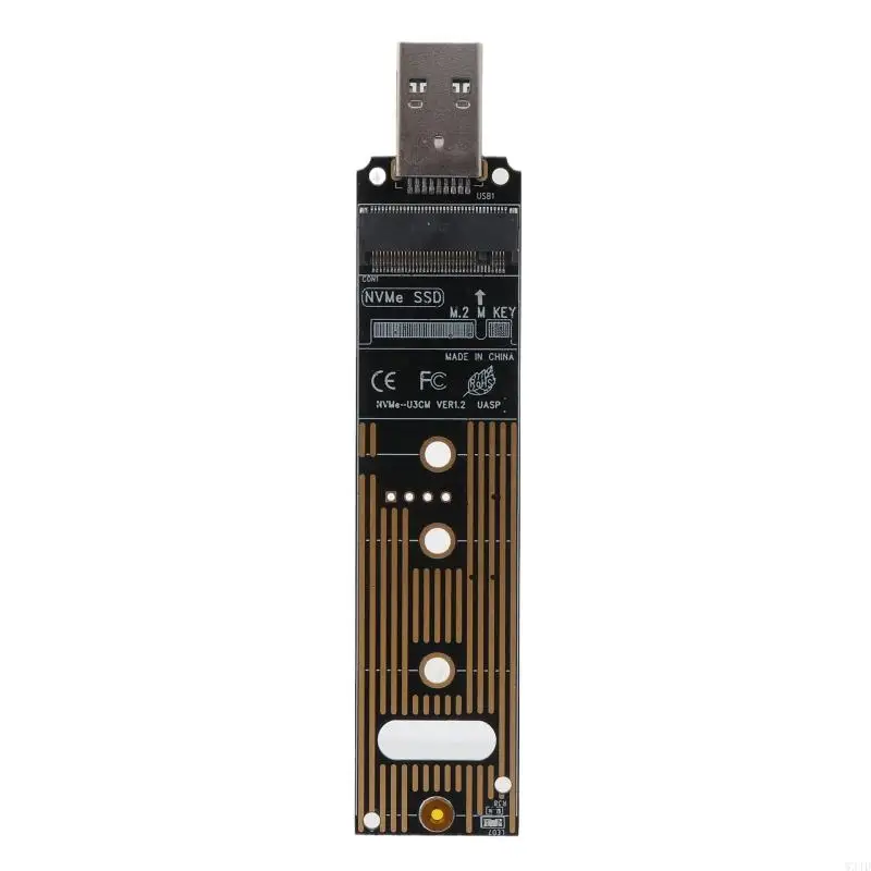 W3JD NEW NVME to USB 3.1 Type-C Adapter SSD Adapter NVMe Enclosure for M.2 to USB 3.1 for Case NVME PCIE M Key