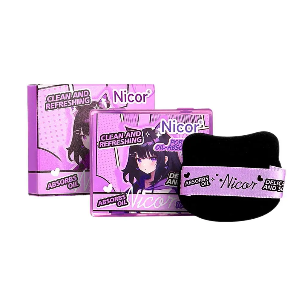 Oil Blotting Sheets with Makeup Puff 100pcs Matting Wipes Care Cleaning Oil-absorbing Control Tools Makeup Skin Paper Face J0J6