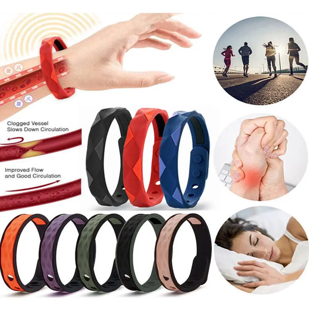 3pcs Anti Static Bracelet Negative Ion Basketball Energy Balance Men and Women Waterproof Silicone Lovers Bracelet Wristband