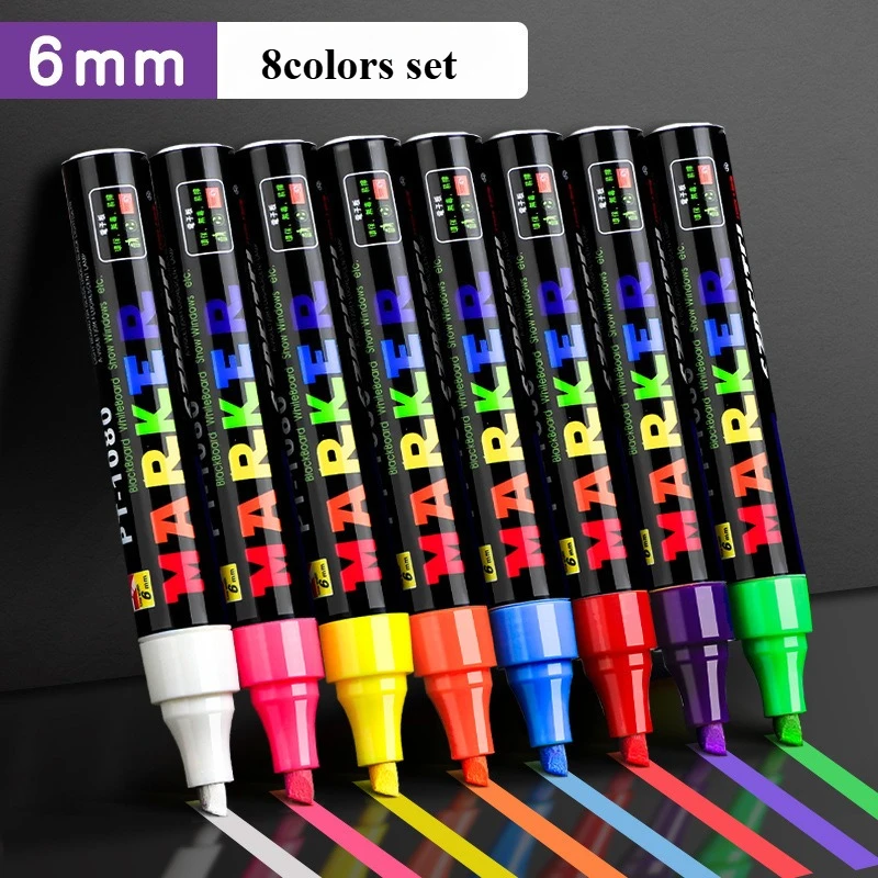 Water Based Fluorescent Markers Erasable Pens for Whiteboard