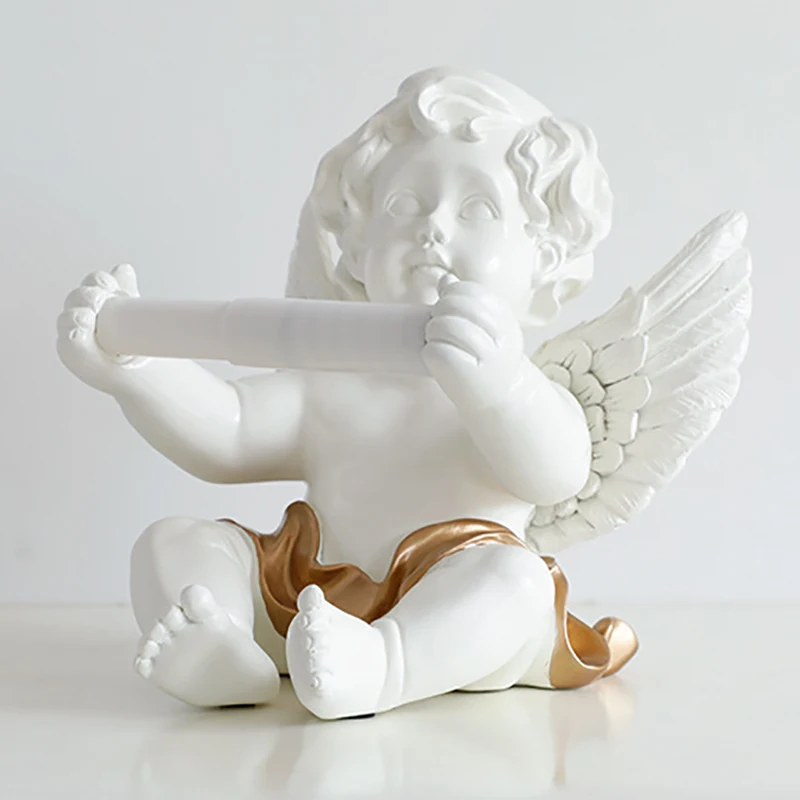 Sitting Angel Paper Towel Holder for Tabletop, Bathroom, Toilet Paper Roll Holder Tissue Roll Dispenser