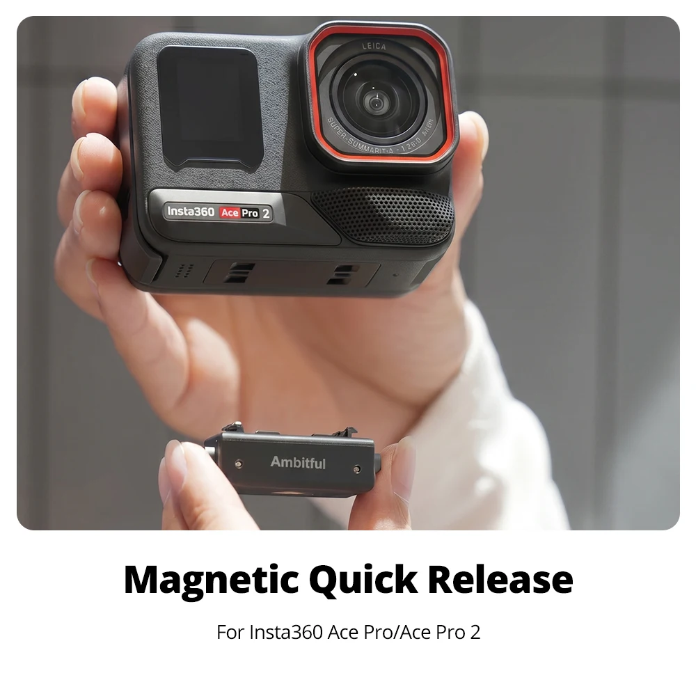 AMBITFUL IA01 마그네틱 퀵 릴리즈 어댑터 삼각대 어댑터 1/4 ARRI 역방향 방지 GoPro Insta 360 Ace Pro2 액션 카메라용