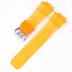 Black Waterproof Silicone Rubber Watch Band Strap - Durable Replacement Watchband Accessory - GW9400 (Orange)
