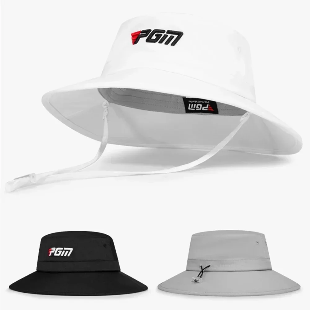 PGM Golf Bucket Hat Rope Sunscreen Men Golf Hats UV Hat Adjustable Buckle Windproof Quickdrying Fisherman Hats