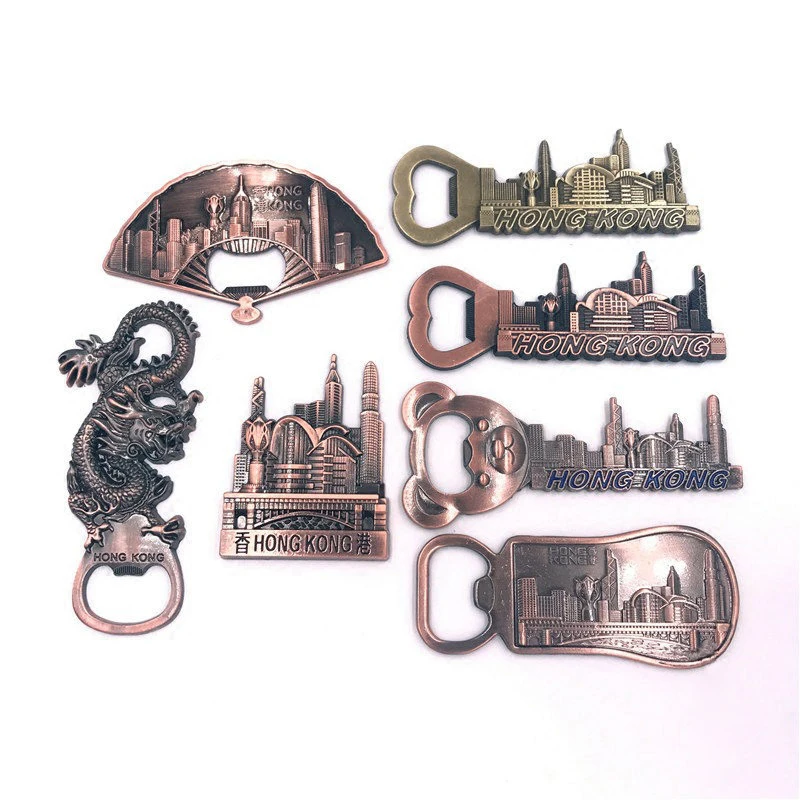 Hongkong Wine Opener Magnete Del Frigorifero Souvenir Turistici Frigorifero Adesivi Magnetici Collezione Di Viaggi Regalo Cucina Aimants Frigo