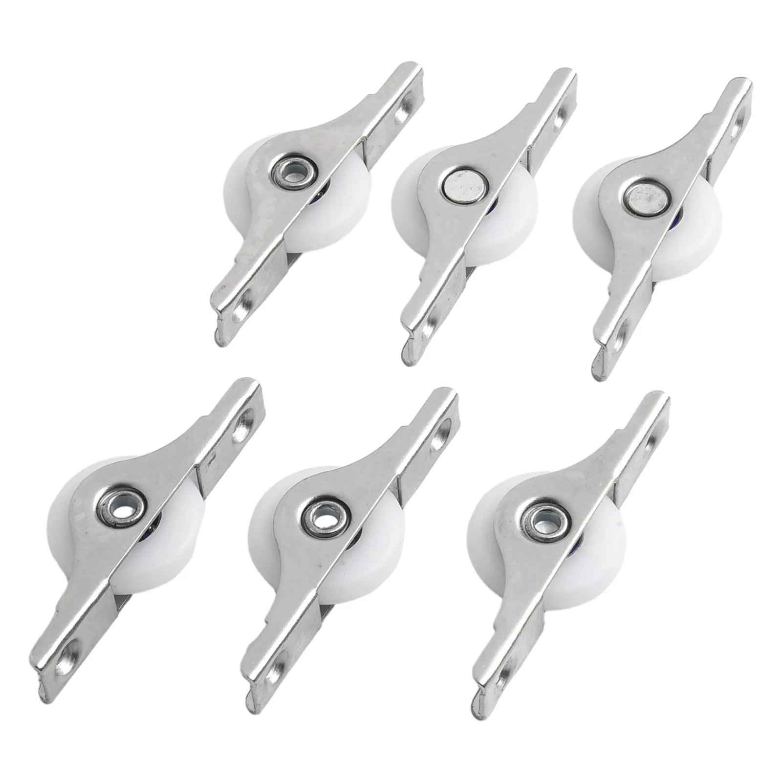 Description Picture 2 of itemAccessory New Scroll Wheel Sliding Wardrobe Window Pulley Hardware Home Kitchen Nylon Plastic+stainless Steel Roller 6pcs