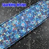 Lady Gym Weightlifting Belt with Blue Sparkling Flowers Female Powerlifting Belt Suitable for Women Lover Girlfriend Gym Belt 6