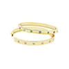 Geometric Rectangle Iced Out Bling Cubic Zirconia Colorful CZ Band Bangle for Women Gold Color Fashion Bracelet Jewelry 5