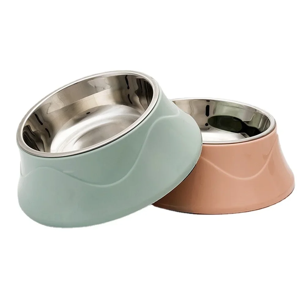 

Portable Stainless Steel Dog Bowl Pet Cat and Dog Feeding Bowl Water Bowl Large Dog Rice Bowl Pet Supplies Non-slip Cat Bowl