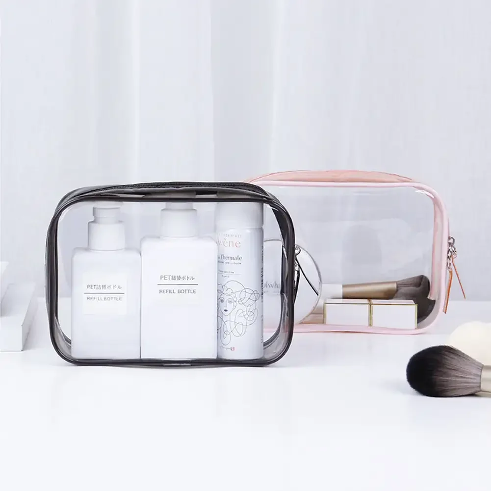 Travel Storage Bag Cosmetic Bags PVC Waterproof Transparent Cases Large Capacity Plastic Zipper Wash Bag Portable Make Up Pounch storage bag cosmetic bag cosmetic storage bag toiletry bag makeup bag cosmetic case product storage bag