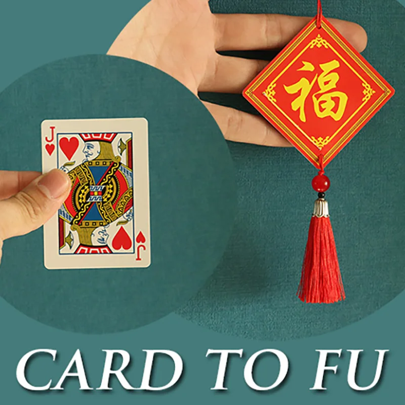 

Card to Fu Magic Tricks Predicted Card Changes To Chinese Fu Magia Magician Close Up Street Illusions Gimmicks Mentalism Props