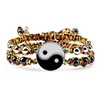 Bracelet tressé Dragon Tai Chi Gossip pour femmes et hommes, meilleurs amis, réglable, Yin Yang, bijoux de Couple à la mode, 2 pièces/ensemble