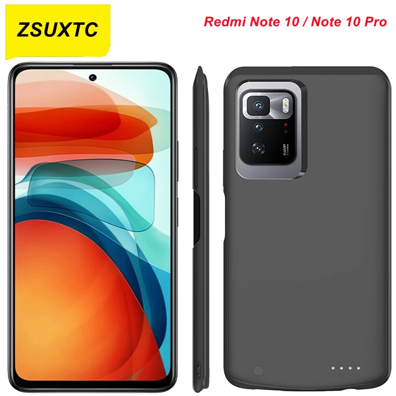 

Чехол с зарядным устройством на 6800 мА · ч для Xiaomi Redmi Note 10, чехол для Redmi Note10 Pro, чехол для Xiaomi Redmi Note 10, чехол с зарядным устройством