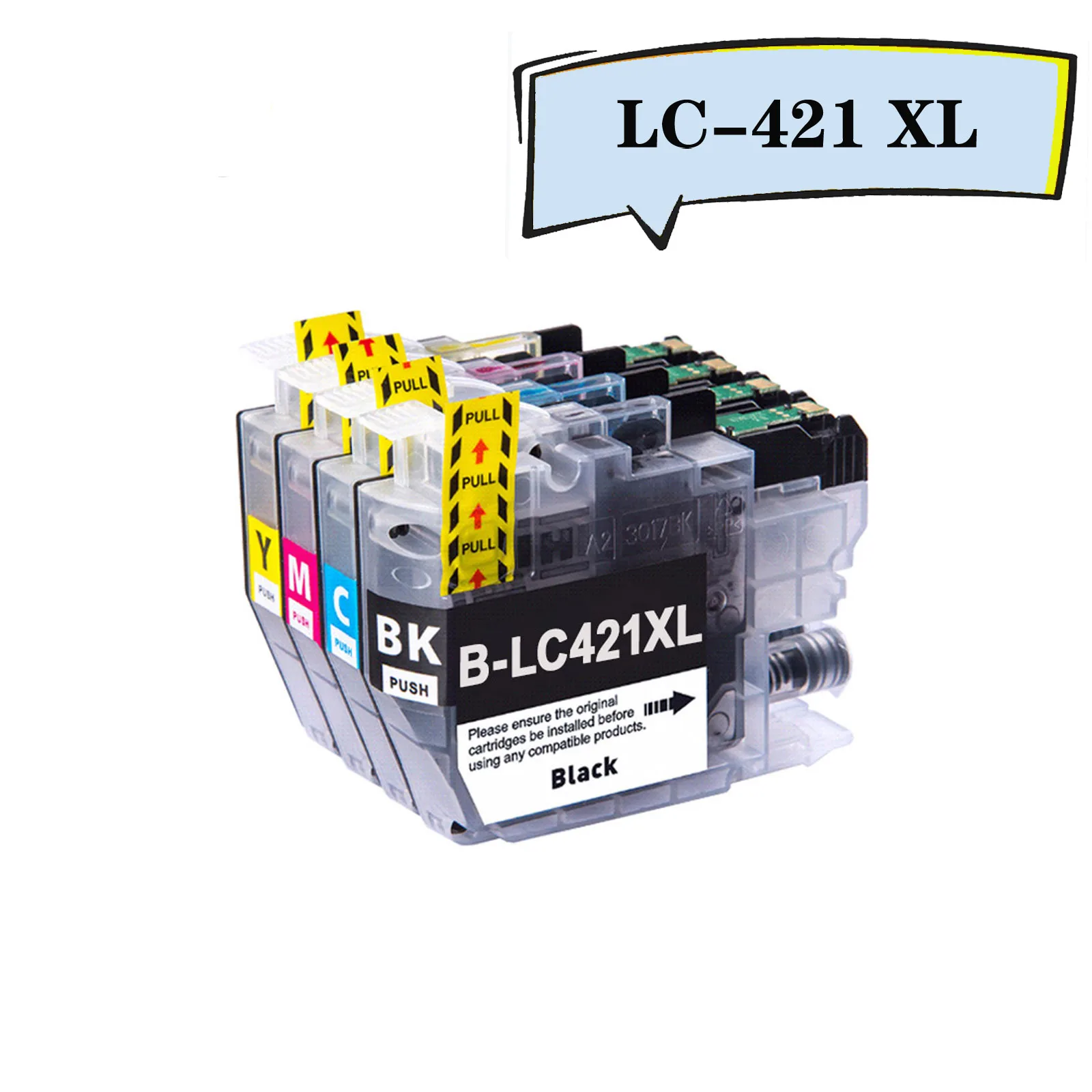 Ogouguan LC421XL LC421 421XL Compatible Ink Cartridge For Brother DCP-J1050DW  MFC-J1010DW DCP-J1140DW printer
