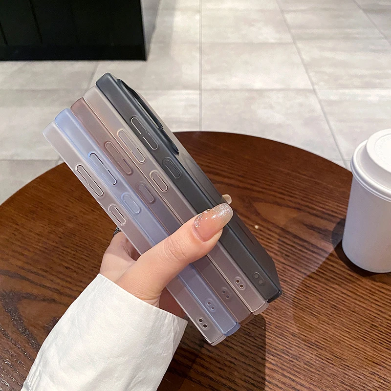 Luxury Matte Slim Clear Magnetic Case with MagSafe and Shockproof Design