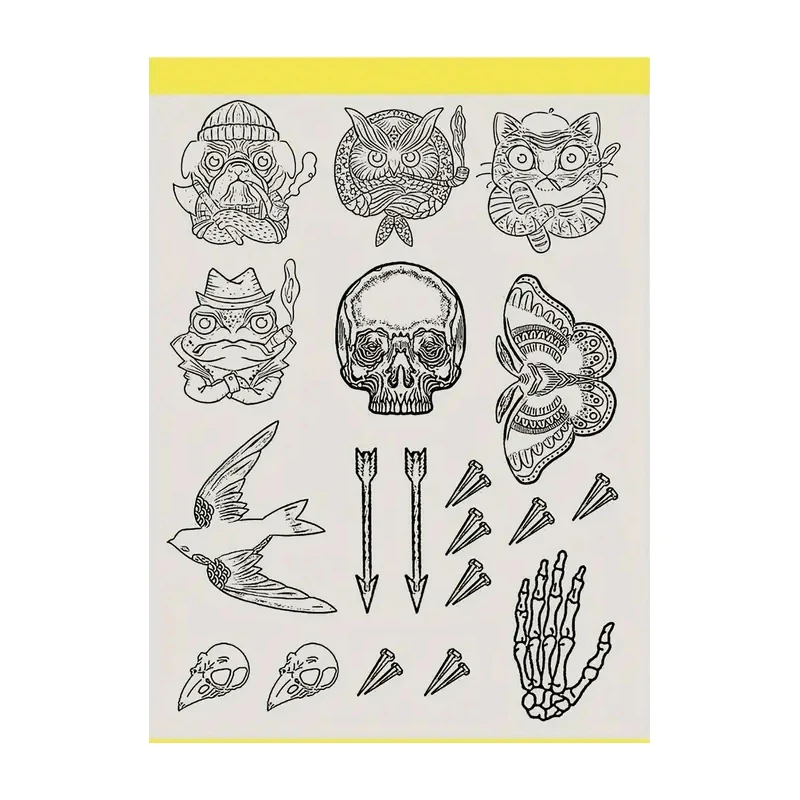 Carta per Trasferimento Tatuaggi con Disegni Pre-Disegnati, Utilizzata dagli Artisti del Tatuaggio, Strumenti per Tatuaggi, Accessori per Tatuaggi, Attrezzatura per Tatuaggi - immagine 5