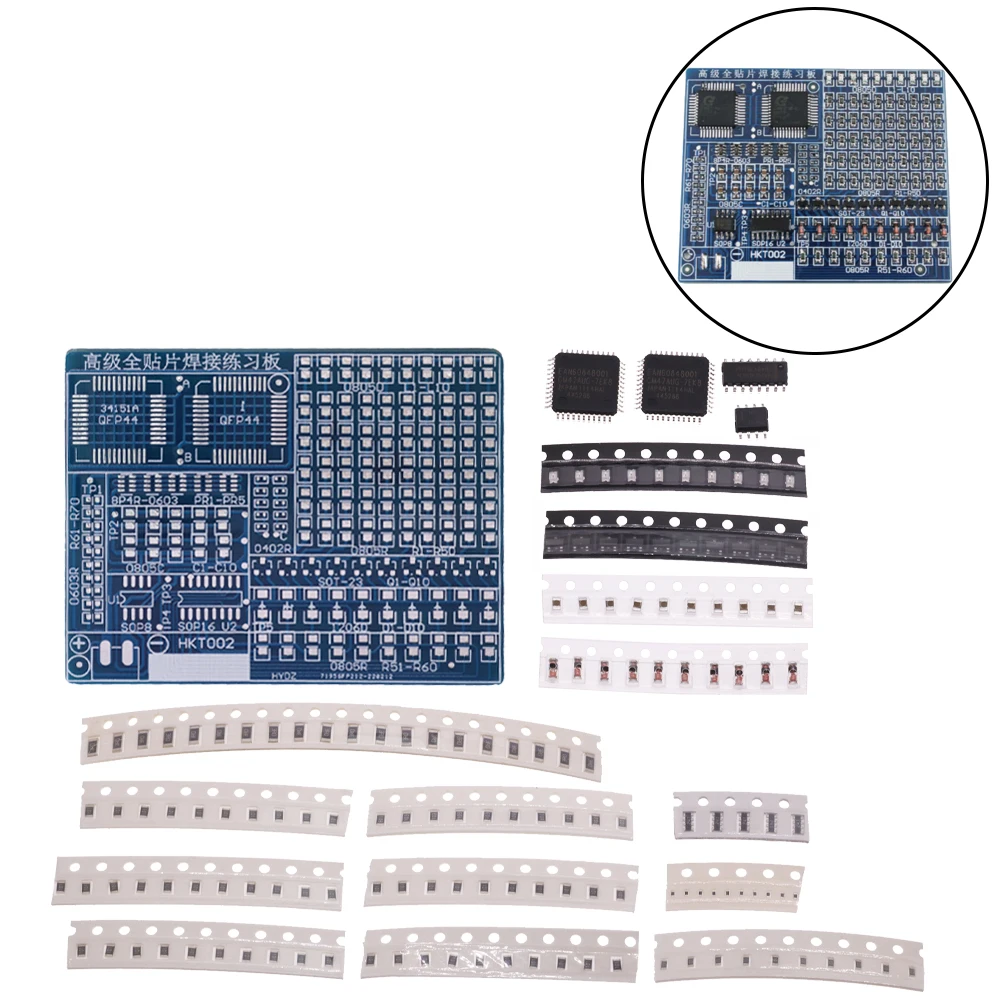 SMD NE555 CD4017 Rotating Flashing LED Components SMT LQFP44 Soldering Practice Board Electronic Circuit Training Suite DIY Kit