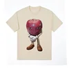 Funny Me Asf Apple with Face Meme T Shirt Unisex Fashion High Quality T Shirts Men Retro Casual Short Sleeve T-shirt Tops 3