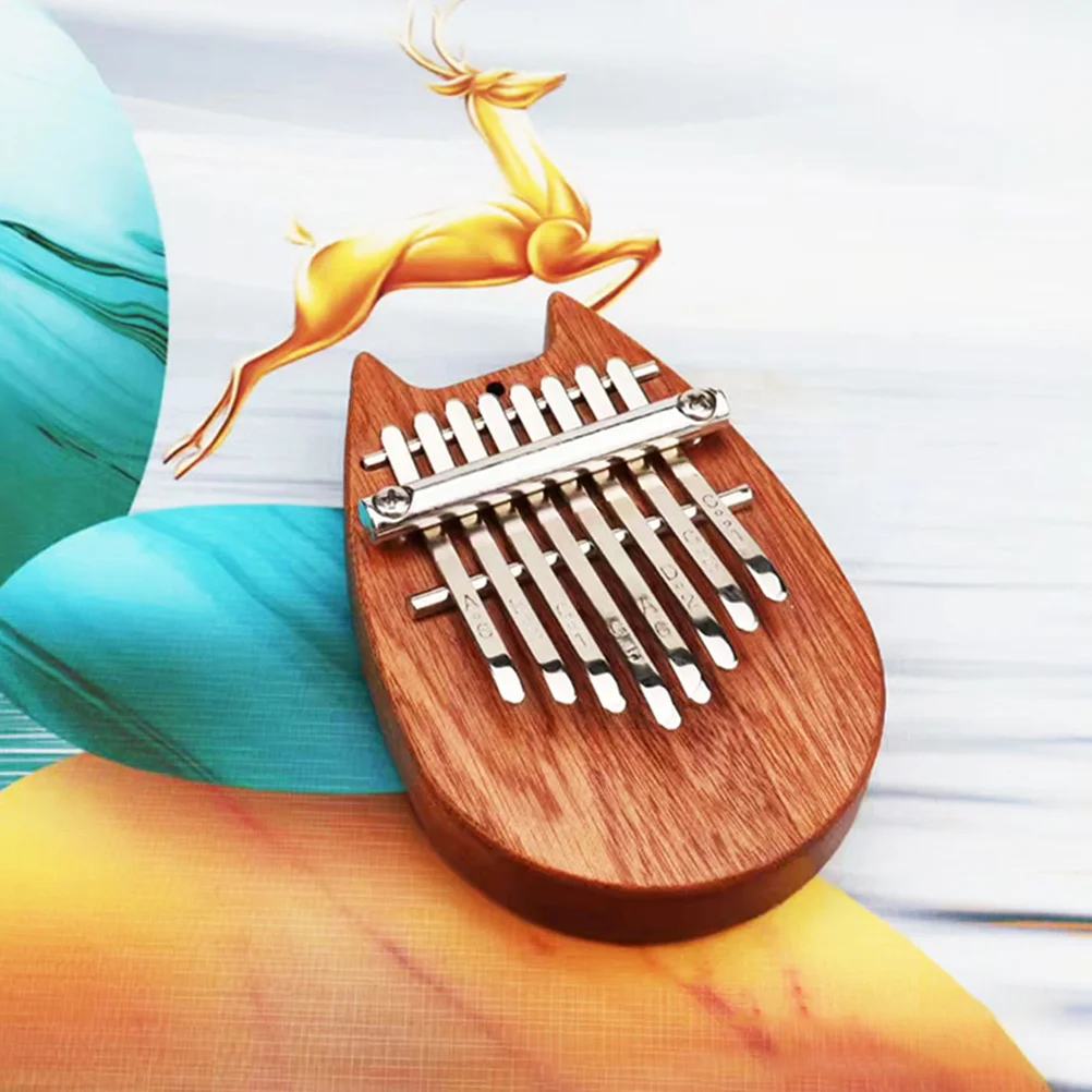 2 Sets Thumb Piano Shrapnel Kalimba for Kids Miniature 8 Keys Unfinished Metal Beginner Child