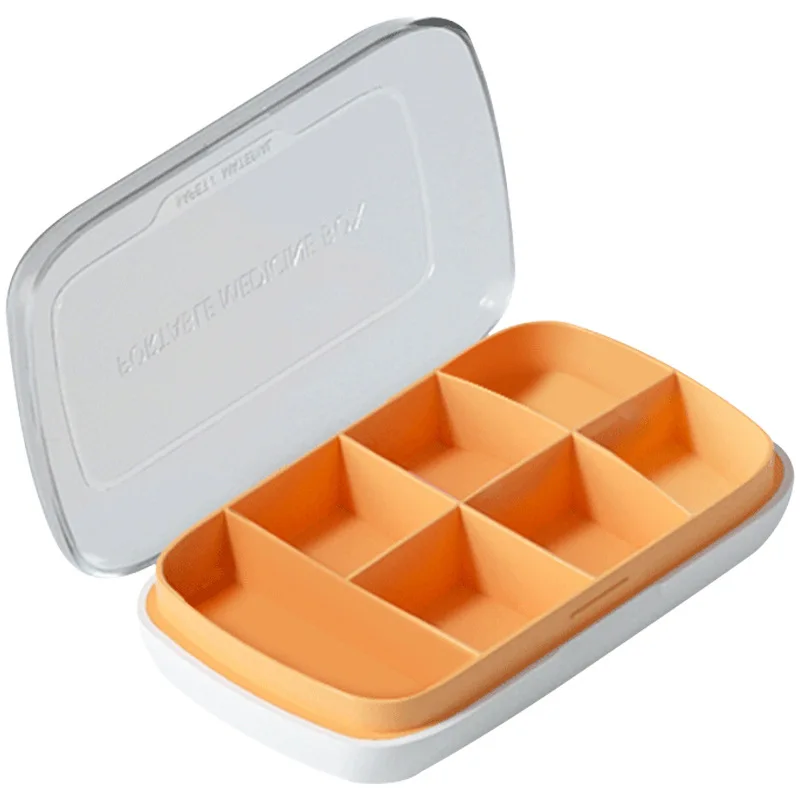 주간 휴대용 여행용 알약 케이스 상자, 7 일 정리함, 7 그리드 알약 용기 보관, 약, 비타민, 약, 어유