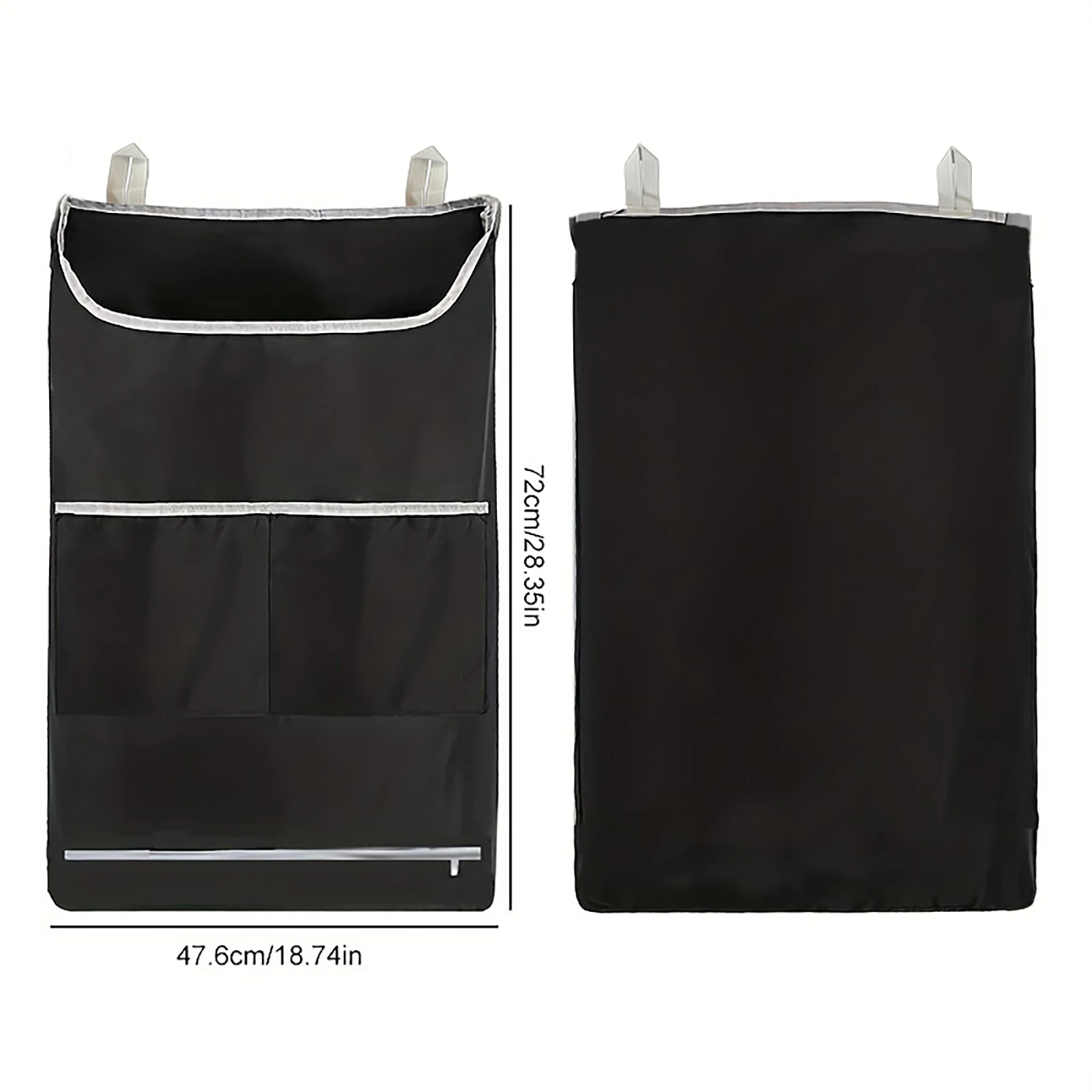 Door Hanging Laundry Hamper Bag, Hanging Laundry Basket With Large Opening And 2 Types Of Hooks For Whole Family Dirty Clothes 6
